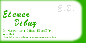 elemer dibuz business card